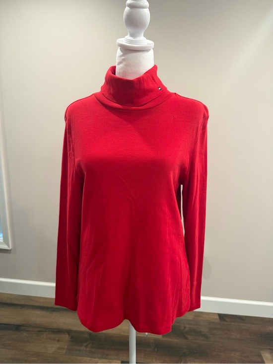 Tommy Hilfiger Sweaters - Tommy Hilfiger Red Cotton Turtleneck Sweater